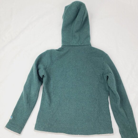 Kuhl Women's Green White Alfpaca Shop II Flight Hooded Fleece Jacket Size M - Picture 3 of 13